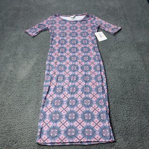 NEW LulaRoe Julia Dress Womens Size XXS Multicolor
